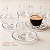 Jogo 6 Xícaras Vidro Com Pires Borda De Ouro 100ml Café Chá - Imagem 17