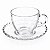 Jogo 6 Xícaras Vidro Com Pires Borda De Ouro 100ml Café Chá - Imagem 15