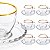 Jogo 6 Xícaras Vidro Com Pires Borda De Ouro 100ml Café Chá - Imagem 1