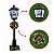 Poste Luminaria Decorativa de Natal Neve com Led e Musica - Imagem 3
