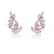 BRINCO EARCUFF CRISTAIS TRANSLÚCIDOS COR ROSA BANHADO EM RÓDIO BRANCO - Imagem 1