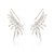 BRINCO EARCUFF TRABALHADO EM CRISTAIS COR VELA E MICROZIRCÔNIAS COM FRANJA BANHADO EM RÓDIO BRANCO - Imagem 1