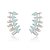 BRINCO EARCUFF TRABALHADO EM MICROZIRCÔNIAS E CRISTAIS COR TURMALINA - Imagem 1