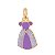 PINGENTE VESTIDO PRINCESA LILÁS CLARO COLORIDO EM RESINA - Imagem 1