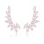 BRINCO EARCUFF TRABALHADO EM CRISTAIS COR ROSA BANHADO EM RÓDIO BRANCO - Imagem 1