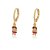 BRINCO INFANTIL ARGOLA BAILARINA BANHADA A OURO 18K COLORIDO EM RESINA - Imagem 1
