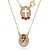 ESCAPULÁRIO INFANTIL JESUS E CRUCIFIXO COM FLORES BANHADO A OURO 18K COLORIDO EM RESINA - Imagem 2