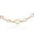 PULSEIRA INFANTIL CORAÇÕES ZICÔNIAS ROSA BANHADA A OURO 18K - Imagem 2
