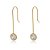 BRINCO FIO COM ZIRCÔNIA CRISTAL 8 MM BANHADO A OURO 18K - Imagem 1