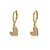BRINCO DE ARGOLA COM PINGENTE CORAÇÃO TRABALHADO EM MICROZIRCÔNIAS BANHADO A OURO 18K - Imagem 1