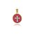 PINGENTE MEDALHA CRUCIFIXO BRANCO E ROSA COLORIDO EM RESINA - Imagem 1