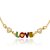 PULSEIRA INFANTIL TRABALHADA EM ZIRCÔNIAS CORAÇÃO CRISTAL COM LOVE COLORIDO EM RESINA - Imagem 2
