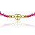 PULSEIRA INFANTIL ZIRCÔNIAS COR RUBI  SAGRADO CORAÇÃO COM ACABAMENTOS BANHADOS A OURO 18K - Imagem 2