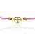 PULSEIRA INFANTIL ZIRCÔNIAS COR ROSA SAGRADO CORAÇÃO COM ACABAMENTOS BANHADOS A OURO 18K - Imagem 2