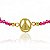 PULSEIRA INFANTIL ZIRCÔNIAS COR RUBI  NOSSA SENHORA APARECIDA COM ACABAMENTOS BANHADOS A OURO 18K - Imagem 2