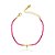 PULSEIRA INFANTIL ZIRCÔNIAS COR RUBI  ESPÍRITO SANTO COM ACABAMENTOS BANHADOS A OURO 18K - Imagem 1