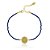 PULSEIRA ZIRCÔNIAS COR SAFIRA MEDALHA SÃO BENTO COM ACABAMENTOS BANHADOS A OURO 18K - Imagem 1