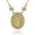 GARGANTILHA COM MEDALHA NOSSA SENHORA DAS GRAÇAS TRABALHADA EM MICROZIRCÔNIAS CRISTAIS BANHADA A OURO 18K - Imagem 2