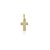 PINGENTE CRUCIFIXO PEQUENO COLORIDO EM RESINA COR PÉROLA BANHADO A OURO 18K - Imagem 1