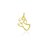PINGENTE ANJO VOANDO BANHADO A OURO 18K - Imagem 1