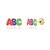 BRINCO ABC COLORIDO EM RESINA COM TARRACHA BABY - Imagem 1