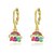 BRINCO DE ARGOLA COM PINGENTE ARCO ÍRIS ABC - Imagem 1