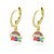 BRINCO DE ARGOLA COM PINGENTE ARCO ÍRIS ABC - Imagem 2
