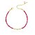 PULSEIRA ADULTO JADE COR RUBI E PÉROLAS DE ÁGUA DOCE - Imagem 1