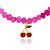 PULSEIRA INFANTIL JADE COR PINK COM PINGENTE CEREJA - Imagem 2