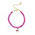 PULSEIRA INFANTIL JADE COR PINK COM PINGENTE CEREJA - Imagem 1