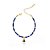 PULSEIRA INFANTIL JADE COR SAFIRA COM PINGENTE NOSSA SENHORA APARECIDA - Imagem 1