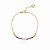 PULSEIRA INFANTIL ZIRCÔNIAS PINK E FLOR MADREPÉROLA - Imagem 1