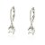 BRINCO DE ARGOLA COM PINGENTE ZIRCÔNIA CRISTAL BANHADO EM RÓDIO BRANCO - Imagem 1