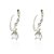 BRINCO DE ARGOLA COM PINGENTE ZIRCÔNIA CRISTAL BANHADO EM RÓDIO BRANCO - Imagem 2