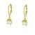 BRINCO DE ARGOLA COM PINGENTE ZIRCÔNIA CRISTAL BANHADO A OURO 18K - Imagem 1