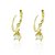 BRINCO DE ARGOLA COM PINGENTE ZIRCÔNIA CRISTAL BANHADO A OURO 18K - Imagem 2