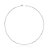 CORRENTE INFANTIL 40 CM MASCULINA GROUMET 3X1 BANHADA EM RÓDIO BRANCO - Imagem 1