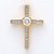 PINGENTE CRUCIFIXO COM ZIRCÔNIAS CRISTAIS BANHADO EM OURO 18K - Imagem 1