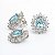 CONJUNTO DE BRINCOS E GARGANTILHA COM PINGENTE GOTA AZUL E ZIRCÔNIAS CRISTAIS - Imagem 3
