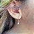 BRINCO DE ARGOLA COM PINGENTE PÉROLA 5 MM BANHADO A OURO 18K - Imagem 4