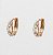 BRINCO ARGOLA PEQUENA ZIRCÔNIAS CRISTAIS BANHADO A OURO 18K - Imagem 1