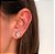 BRINCO EARJACKET ZIRCÔNIAS CRISTAIS E COR TURMALINA - Imagem 3