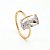 ANEL ZIRCÔNIA CRISTAL 1,4 CM BANHADO A OURO 18K - Imagem 1