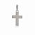 PINGENTE CRUCIFIXO LISO BANHADO EM RÓDIO BRANCO - Imagem 1