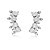 BRINCO EARCUFF ZIRCÔNIAS CRISTAIS BANHADO EM RÓDIO NEGRO - Imagem 1