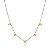 CHOKER GOTAS CRISTAIS COR CITRINO BANHADO EM RÓDIO BRANCO - Imagem 1