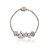 PULSEIRA 18 CM BANHADA EM RÓDIO BRANCO COM BERLOQUES - Imagem 1