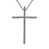 GARGANTILHA ESTILO ROLETÊ COM 70 CM COM PINGENTE CRUCIFIXO GRANDE TRABALHADO EM ZIRCÔNIAS CRISTAIS BANHADO EM RÓDIO NEGRO - Imagem 2