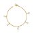 PULSEIRA INFANTIL COM CRISTAIS BANHADA A OURO 18K - Imagem 1