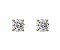 BRINCO PONTO DE LUZ ZIRCÔNIA CRISTAL 8,0 MM BANHADO A OURO 18K - Imagem 1